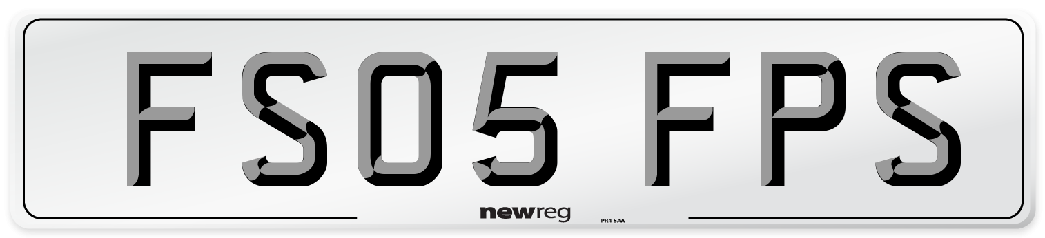 FS05 FPS Number Plate from New Reg